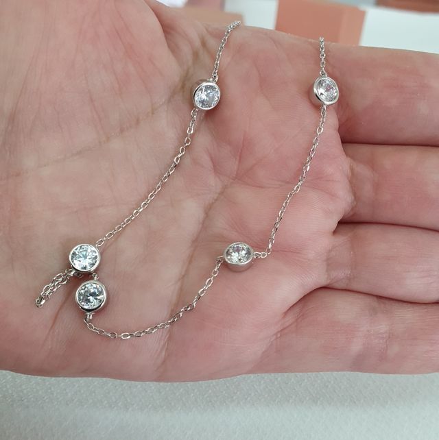 Conjunto PLATA Y CIRCONITAS. REGALO NAVIDAD.