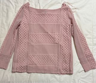  Camiseta Rosa Encaje 