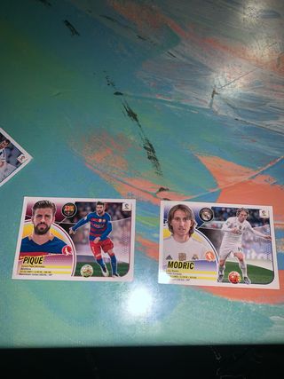 Cromos Liga 16/17 - Piqué y Modric