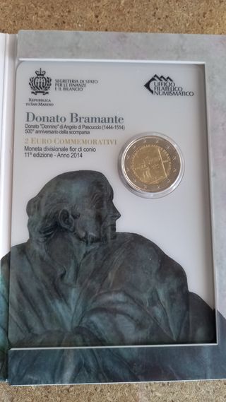 San Marino 2€ Conmemorativa,  cartera oficial 