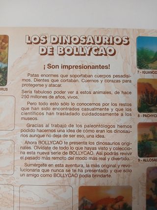 Album Cromos Dinosaurios Bollycao