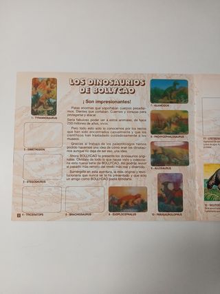 Album Cromos Dinosaurios Bollycao