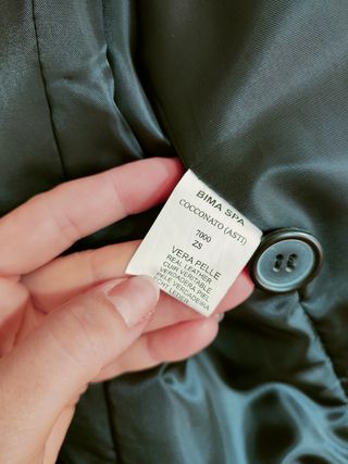 Cappotto in pelle Conbipel nero