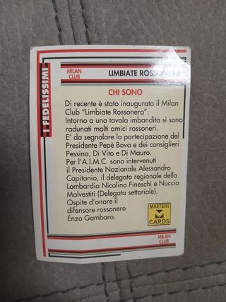 Figurina Milan Club Limbiate Rossonera