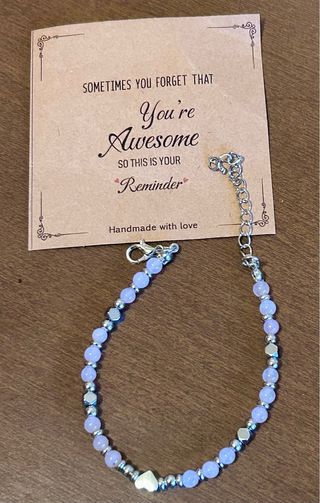 Braccialetto con cuore e perline