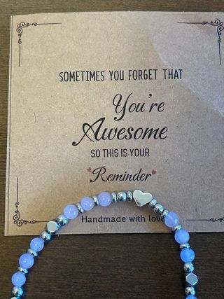 Braccialetto con cuore e perline