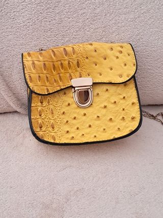 Pochette giallo senape