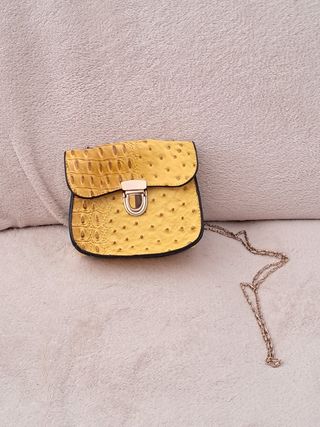 Pochette giallo senape
