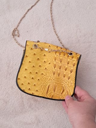 Pochette giallo senape