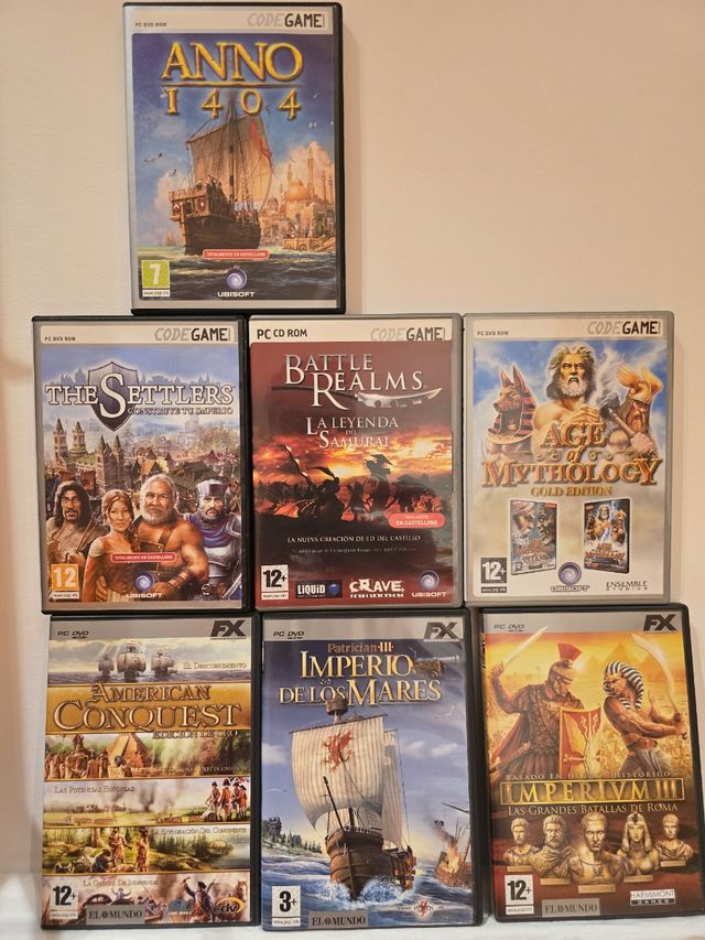 Lote 7 juegos PC: Anno, Settlers, Age of Mythology