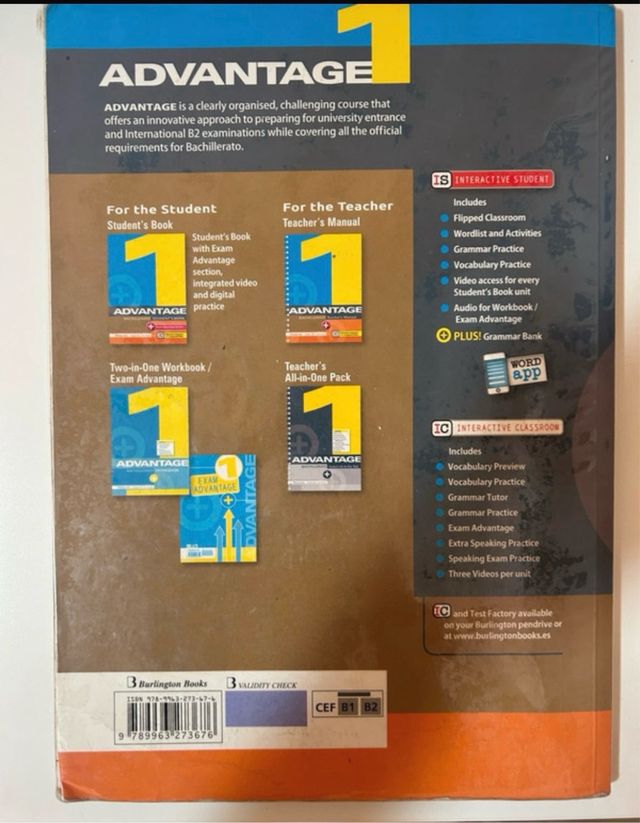 ADVANTAGE FOR BACHILLERATO 1. ST'S BOOK (2017)