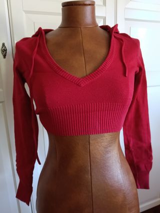 Jersey con capucha rojo