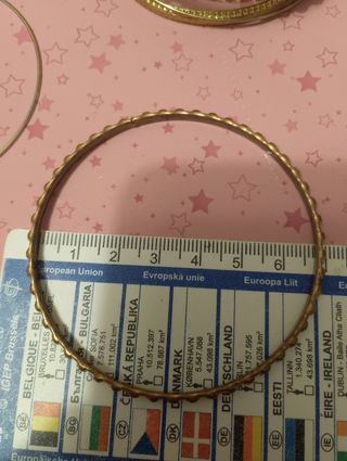 Set bracciali vintage indiani oro e rosa