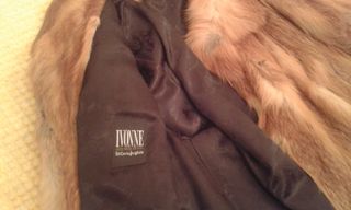Chaquetón de piel de zorro,marrón y naranja
