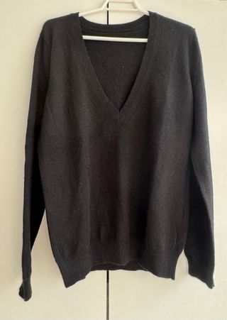 Jersey Lana Massimo Dutti Pico Negro Talla M