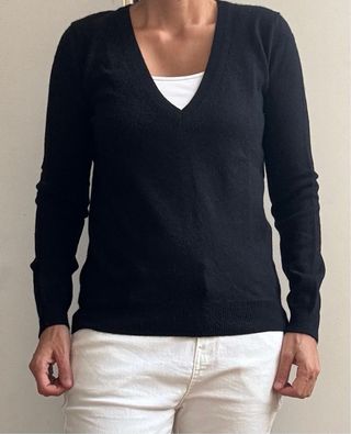 Jersey Lana Massimo Dutti Pico Negro Talla M