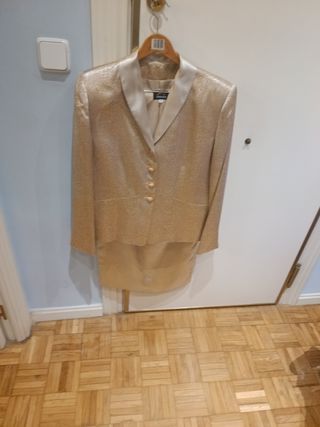 Traje de chaqueta ARROPE beige/dorado talla 46