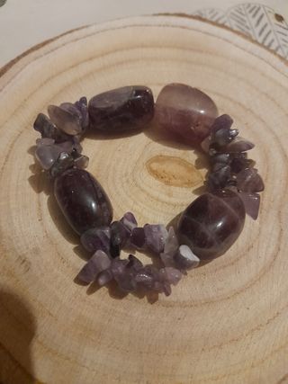 Pulsera amatista piedras naturales