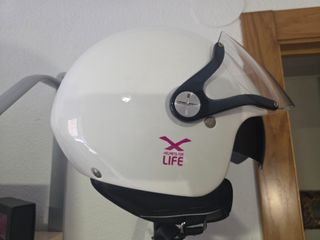 Casco Moto Blanco Talla S-56 Bastille