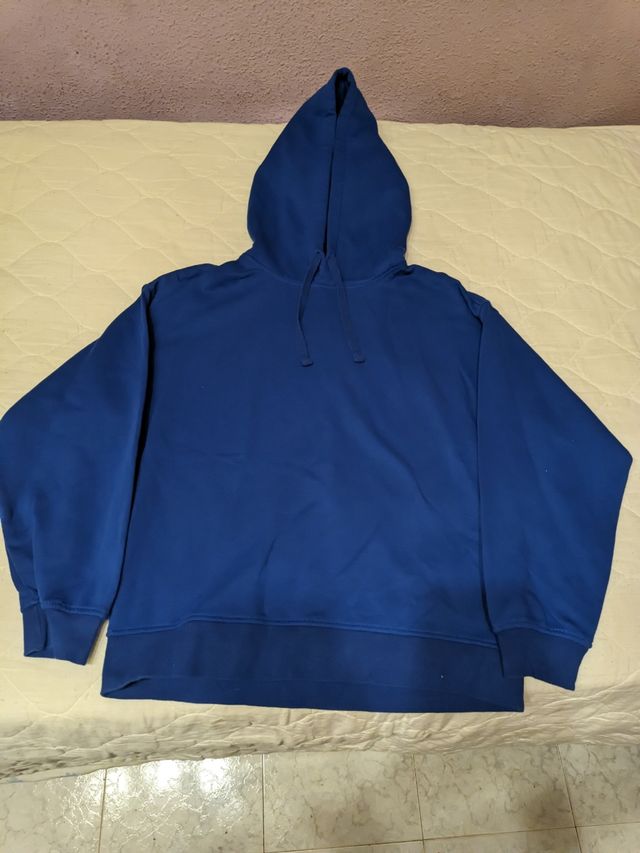 Felpa con cappuccio blu Zara Taglia S
