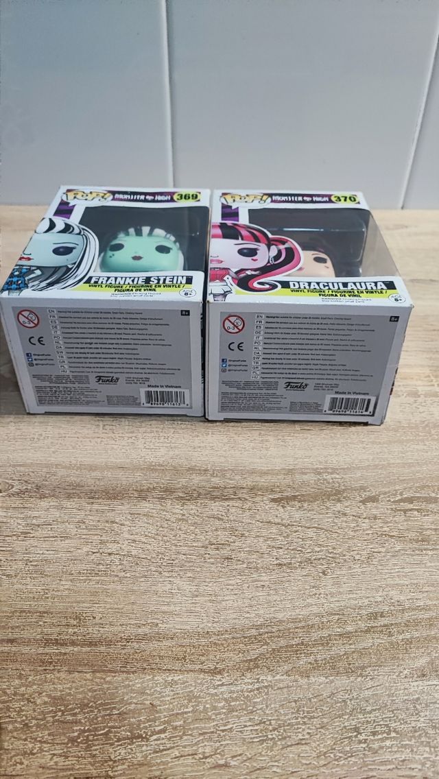 Funko Pop Monster High Draculaura 370 y Frankie369