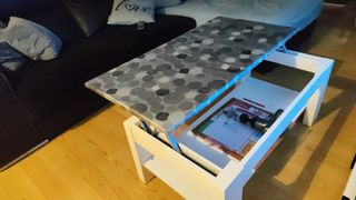 Mesa baja extensible blanca