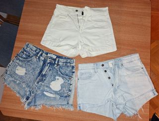 3 Pantalones Cortos Vaqueros Talla 36