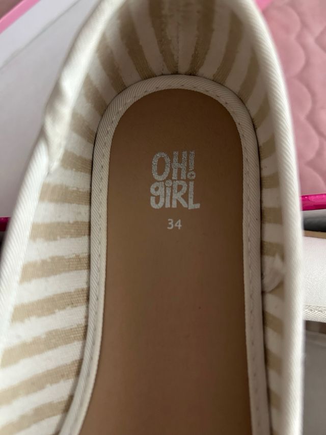 Bailarinas Niña OH! GIRL Blancas Talla 34