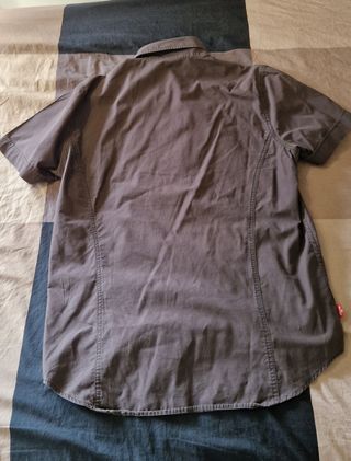 Camisa vaquera gris manga corta