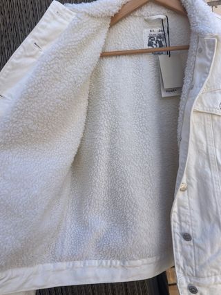 Cazadora vaquera blanca borreguito NUEVA tallaS 