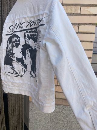 Cazadora vaquera blanca borreguito NUEVA tallaS 