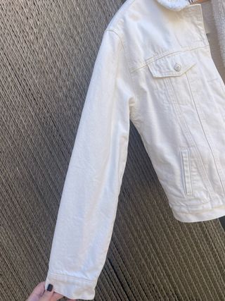 Cazadora vaquera blanca borreguito NUEVA tallaS 