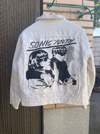 Cazadora vaquera blanca borreguito NUEVA tallaS 