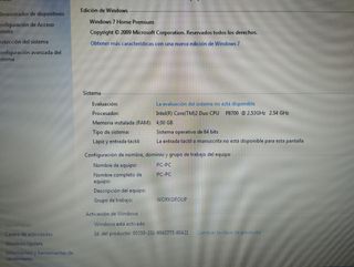 Notebook Dell Inspiron 1545 con Windows 7