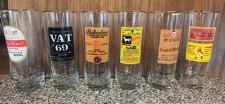 Set 6 Vasos Tubo Whisky Marcas Varias