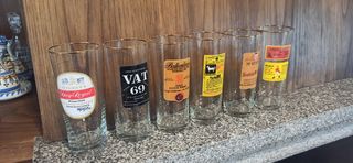 Set 6 Vasos Tubo Whisky Marcas Varias