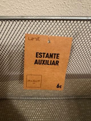 Estante auxiliar metálico gris NUEVO