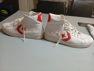 Converse All Star Pro Leather Blancas Rojas
