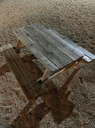 Banco de madera para picnic
