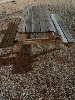 Banco de madera para picnic