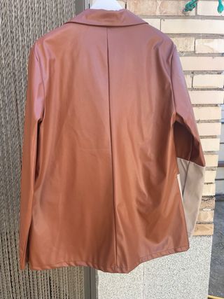 Blazer Shein Bicolor Marrón y Beige NUEVO
