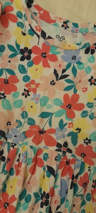 Set 2 vestiti bimba OVS fantasia floreale e farfal