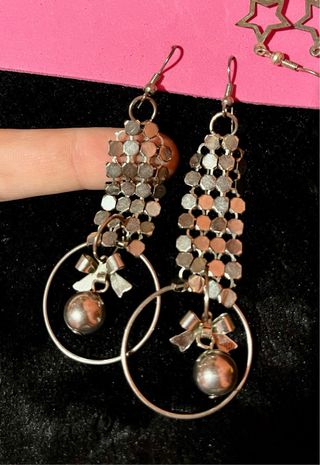 Pack pendientes y argollas plateados