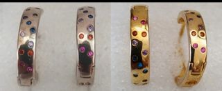 Pendientes Aro Circonitas Multicolor