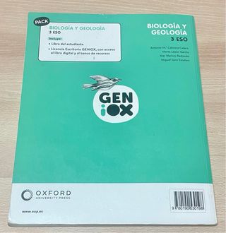Biología y Geología 3º ESO. Libro del estudiante. GENiOX