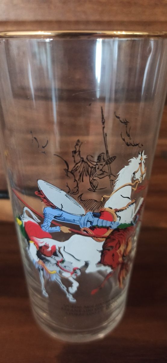 4 Vasos Vintage Años 60 Pintados a Mano