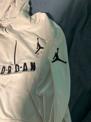 Sudadera Jordan Blanca Media Cremallera