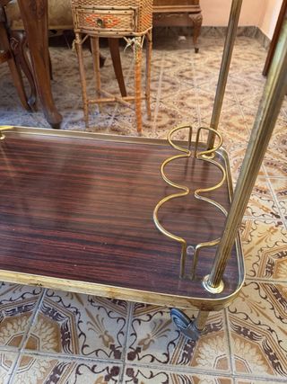 Carrito camarera vintage madera y metal