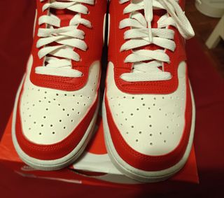Zapatillas Nike Court Vision Low Rojas y Blancas