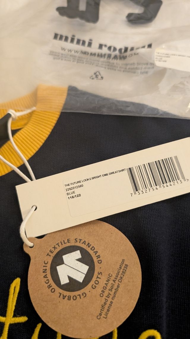 Mini Rodini Camisola Infantil Azul e Amarelo